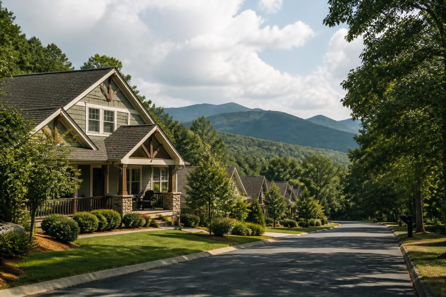Peaceful wooded neighborhood with tidy homes in Pickens